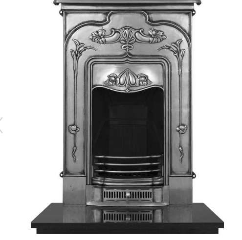 Jasmine Cast Iron Combination Fireplaces (28") | Art Nouveau
