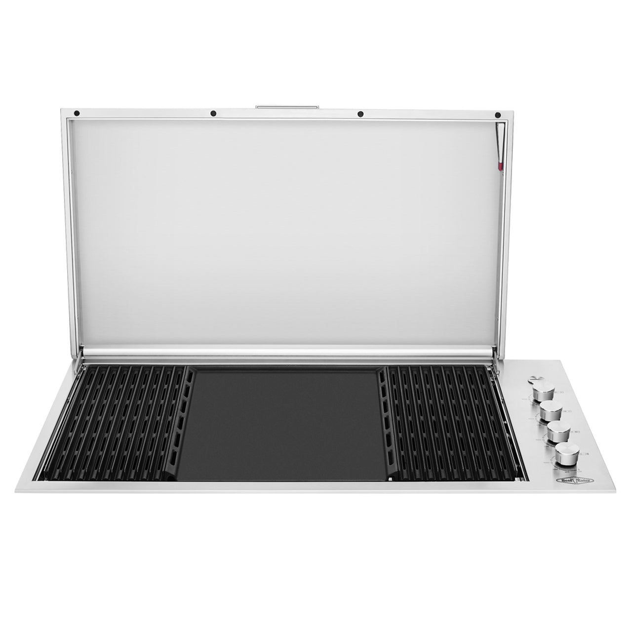 Proline (304 stainless steel) - 6 Burner Built in BBQ With Flat Lid Open
