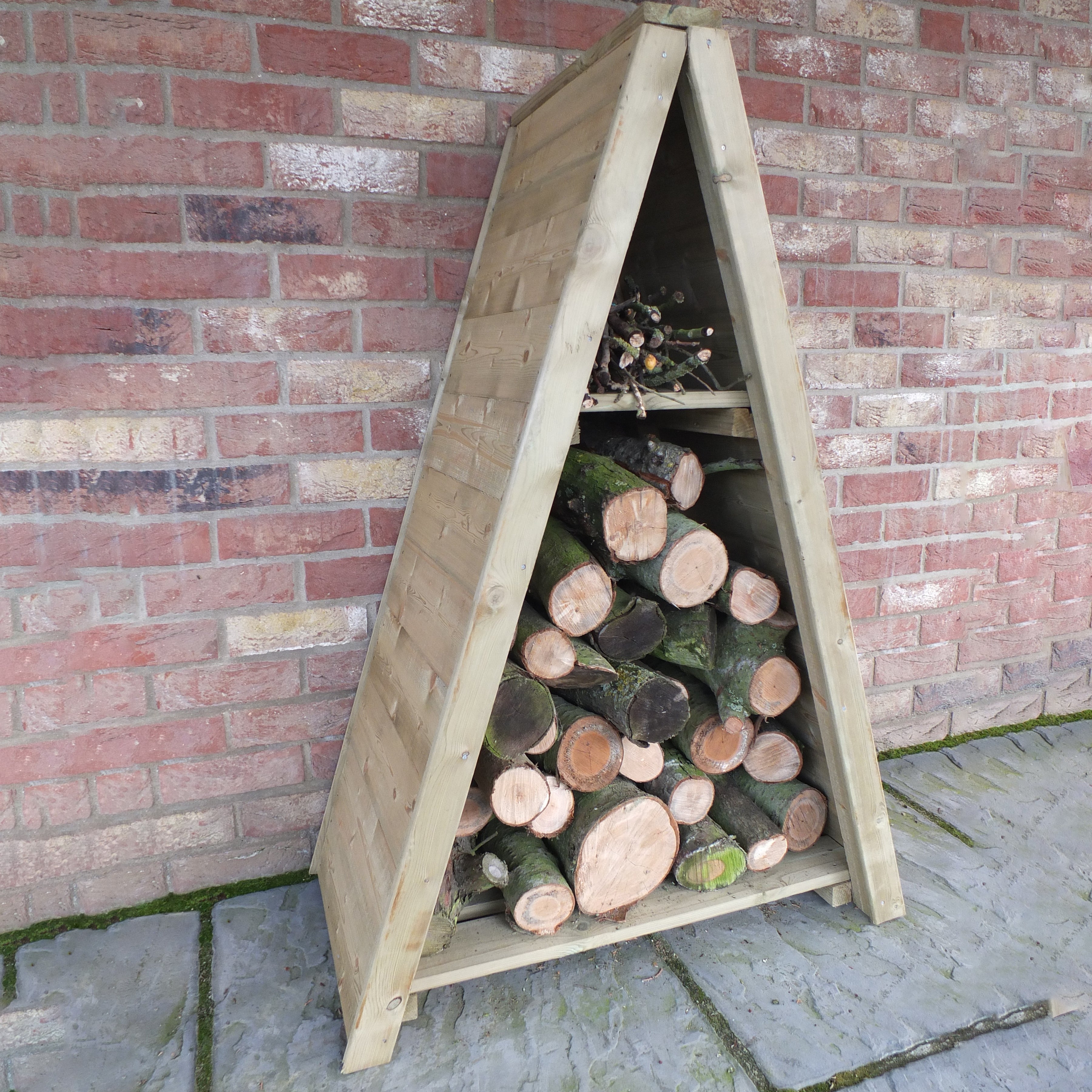 Shire Small Triangular Log Store Tongue & Groove Pressure Treated Timber
