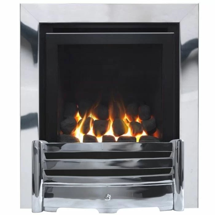 Sirocco Aviva - Inset Gas Fire - Full Depth, High Efficiency in Chrome