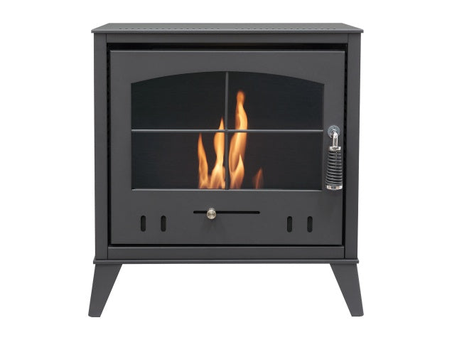 OKO S4 Bioethanol Stove in Charcoal Grey 3kW