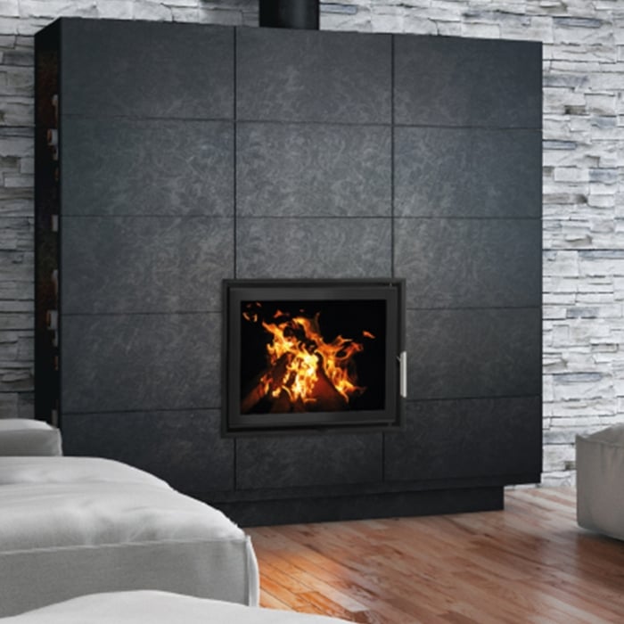 Wood Burning Inset Boiler Stove by Woodfire EX17 Panorama | One Sided