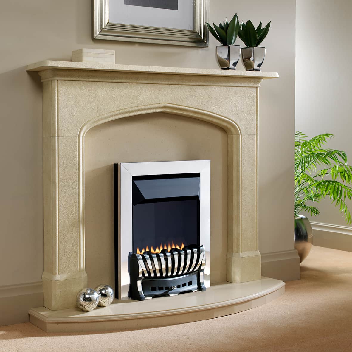 Ekofires 5510 - Inset Gas Fire - Full Depth High Efficiency Flueless | Side Control