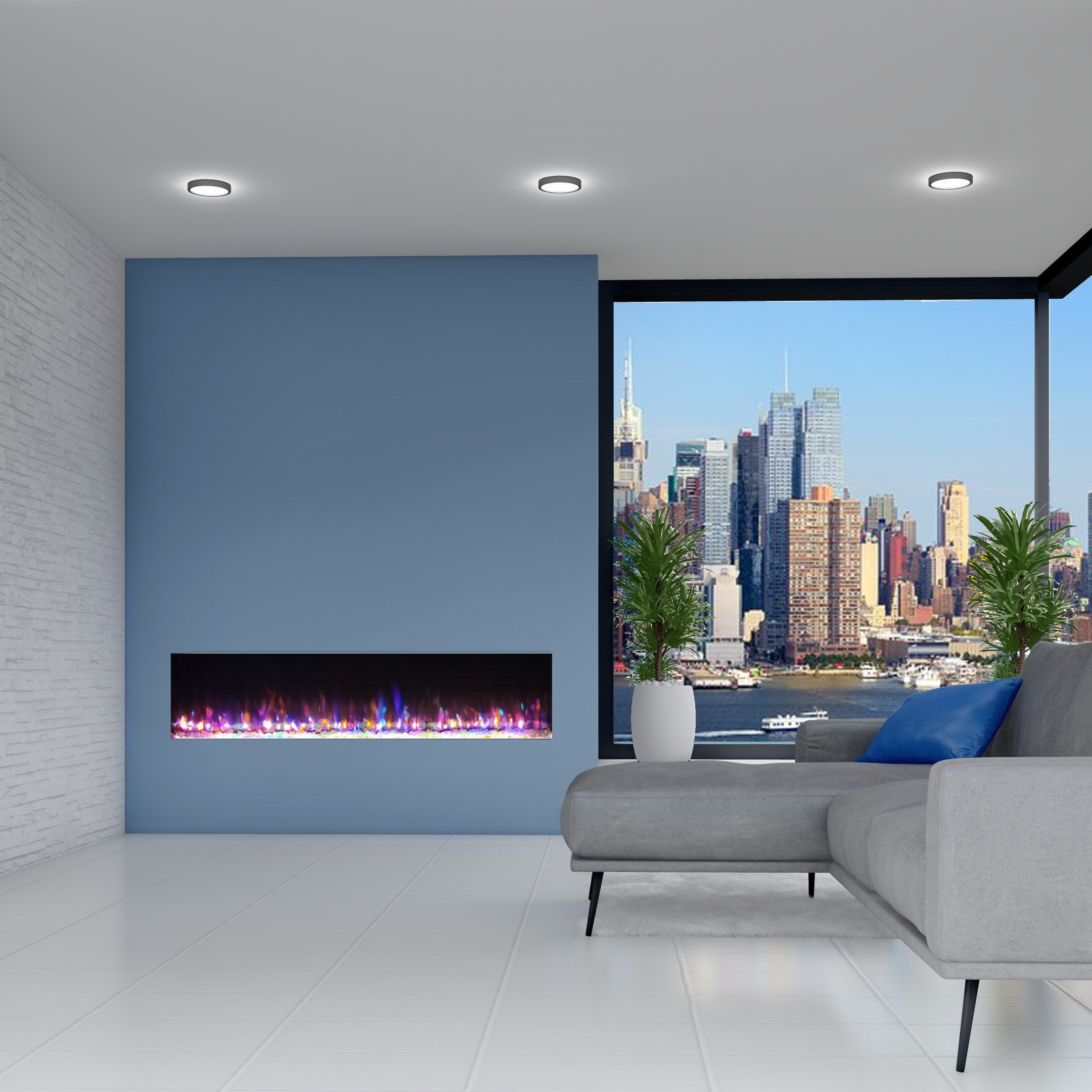 Advanced Fires Widescreen Panoramic | Media Wall Electric Fire