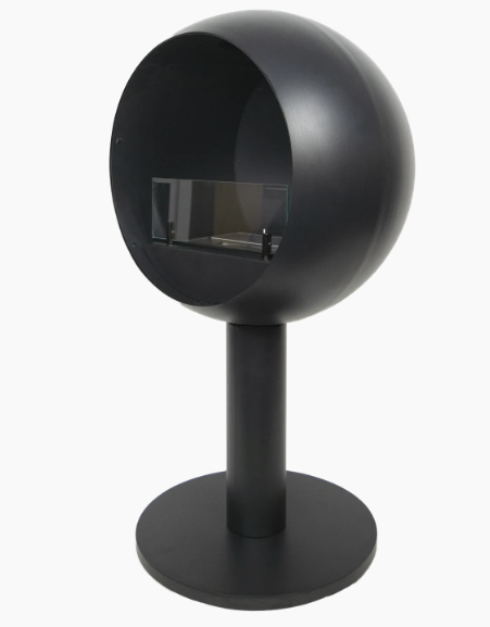 ScandiFlames Edmonton - Freestanding Bioethanol Fireplace In Black