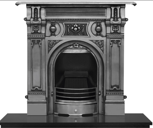 Carron Victorian Large Cast Iron Period Fireplace Insert (43") | Victorian Style