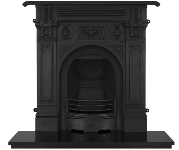 Carron Victorian Large Cast Iron Period Fireplace Insert (43") | Victorian Style