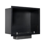 Adam Quatro Large - Inset Bioethanol Fire Full Depth in Black