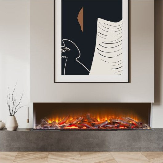 Acantha Ignis 1500 (61") Media Wall Electric Fire - Panoramic Installation