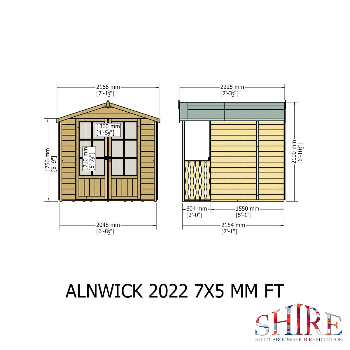 Shire 7x7 Alnwick Summerhouse