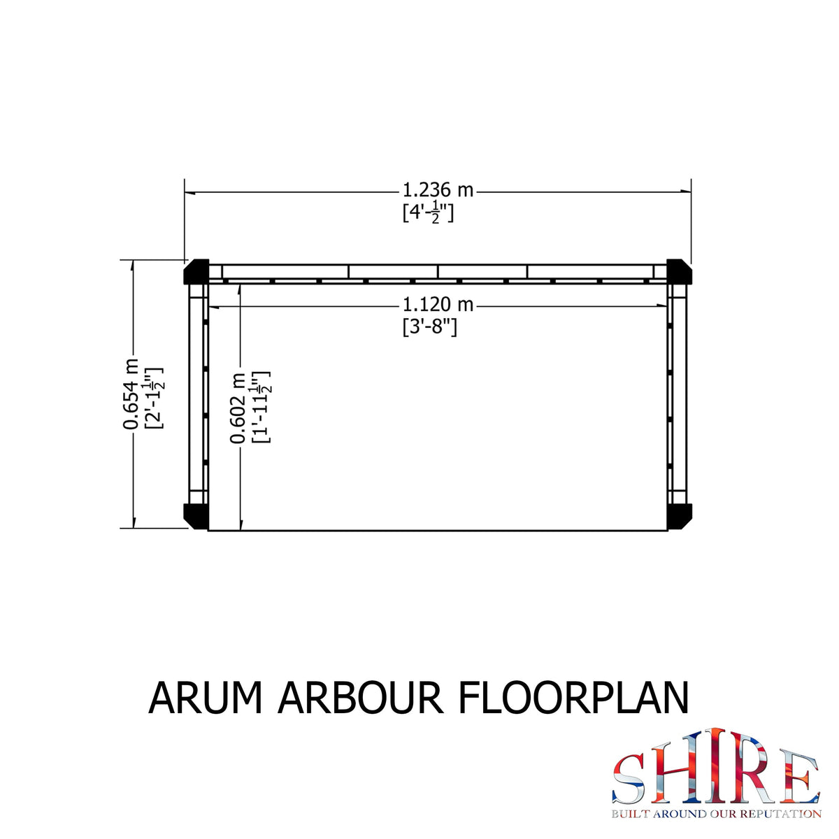 Shire Arum Pressure Treated Garden Arbour