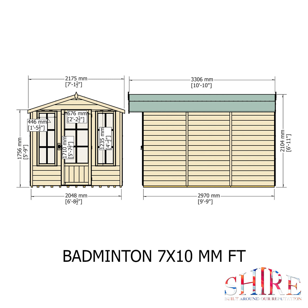 Shire 7x10 Badminton Summerhouse