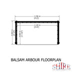 Shire Balsam Pressure Treated Garden Arbour