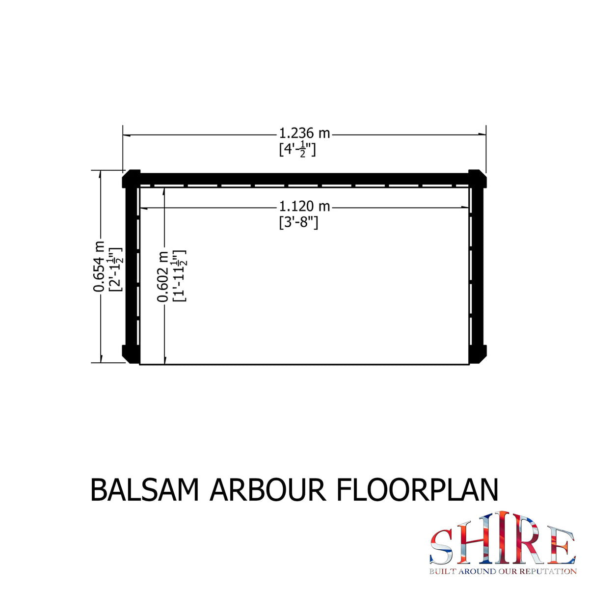 Shire Balsam Pressure Treated Garden Arbour