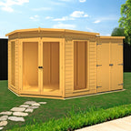 Shire 8x12 Barclay Summerhouse with Side Shed