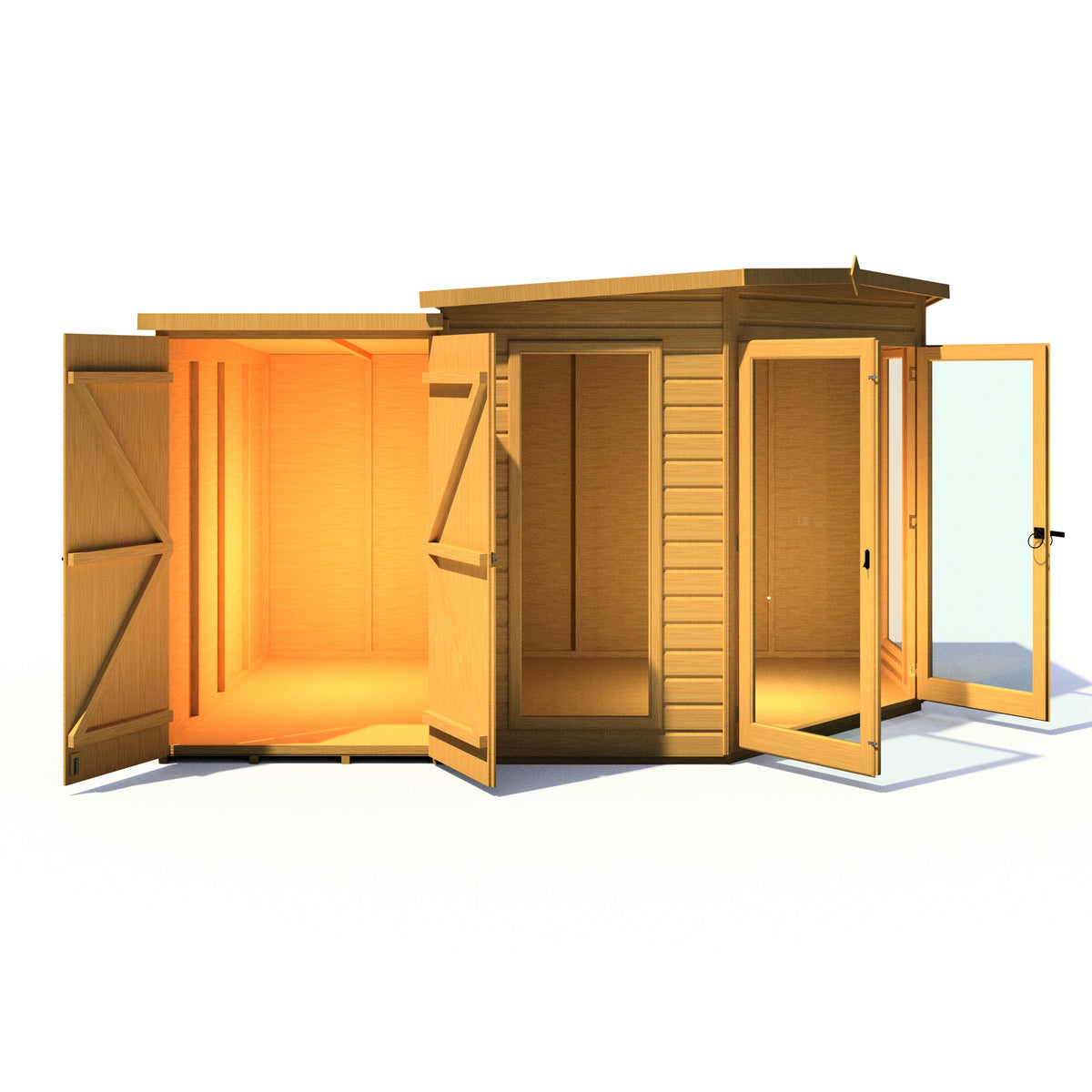 Shire 8x12 Barclay Summerhouse with Side Shed