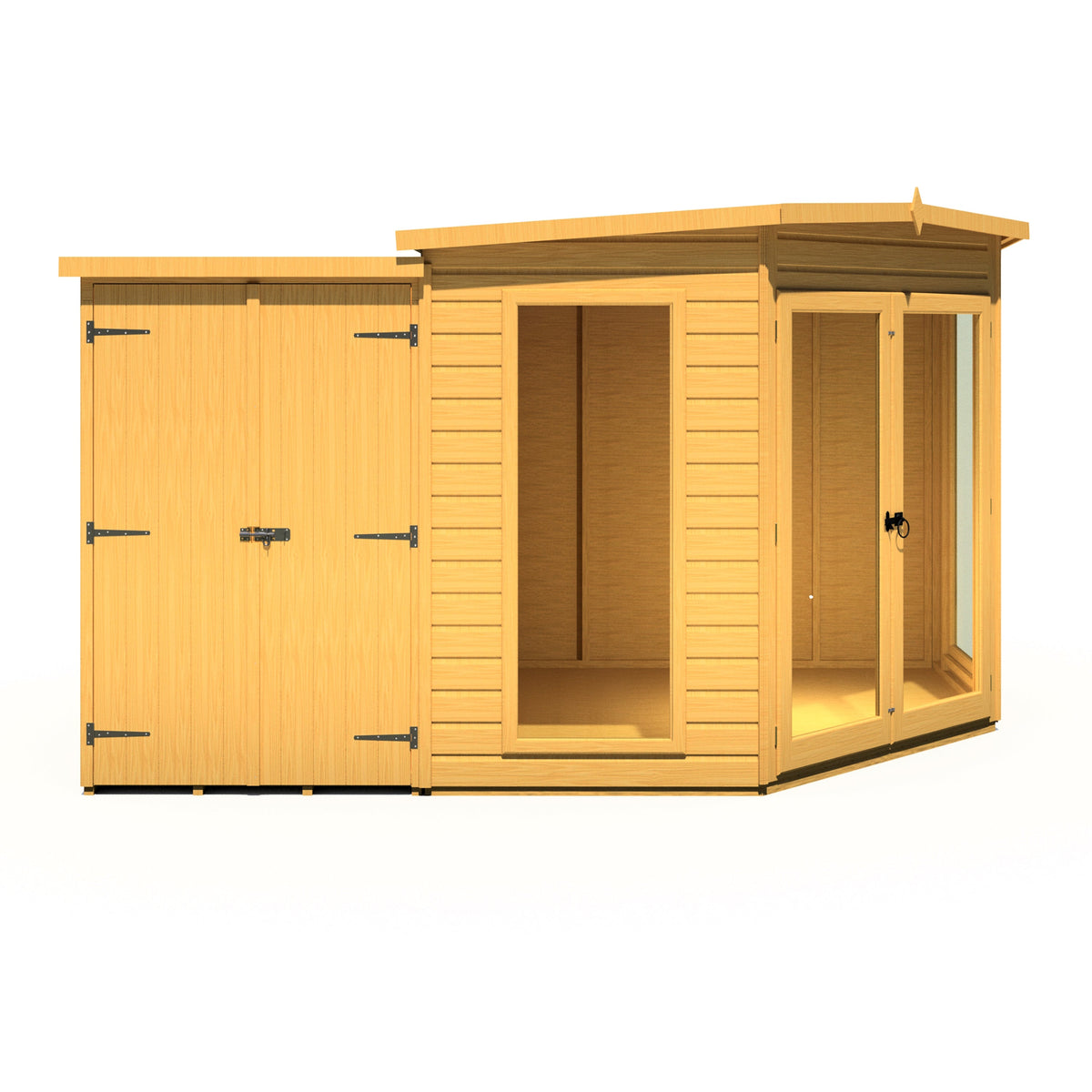 Shire 8x12 Barclay Summerhouse with Side Shed