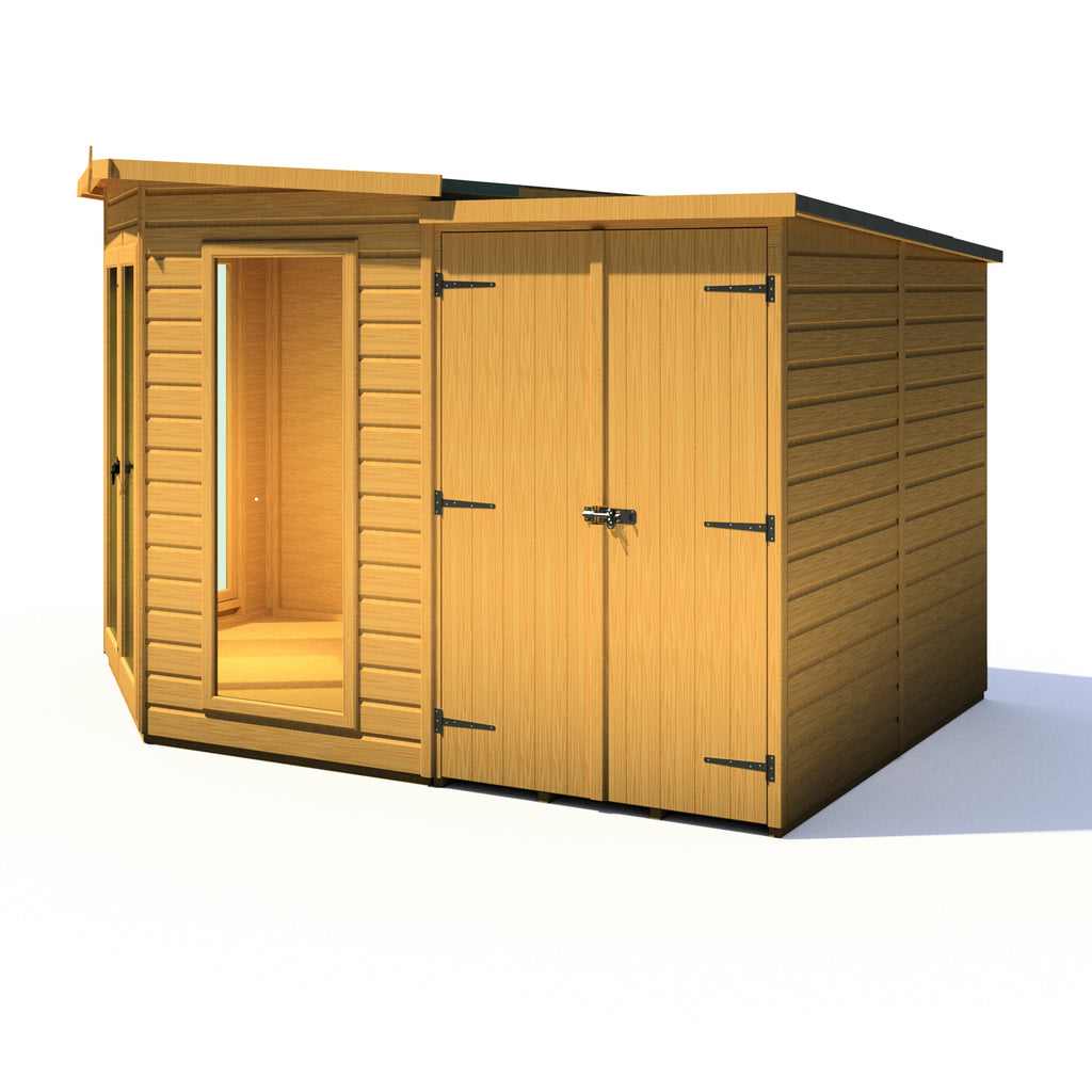 Shire 8x12 Barclay Summerhouse with Side Shed
