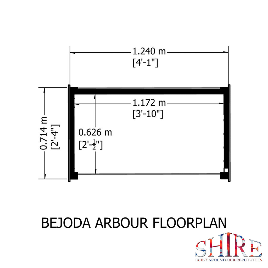 Shire Bejoda Pressure Treated Garden Arbour