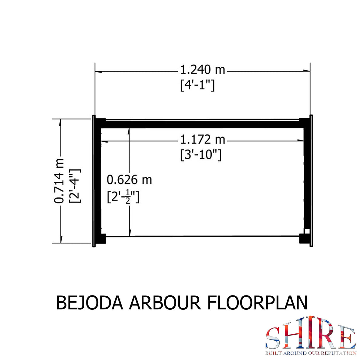 Shire Bejoda Pressure Treated Garden Arbour