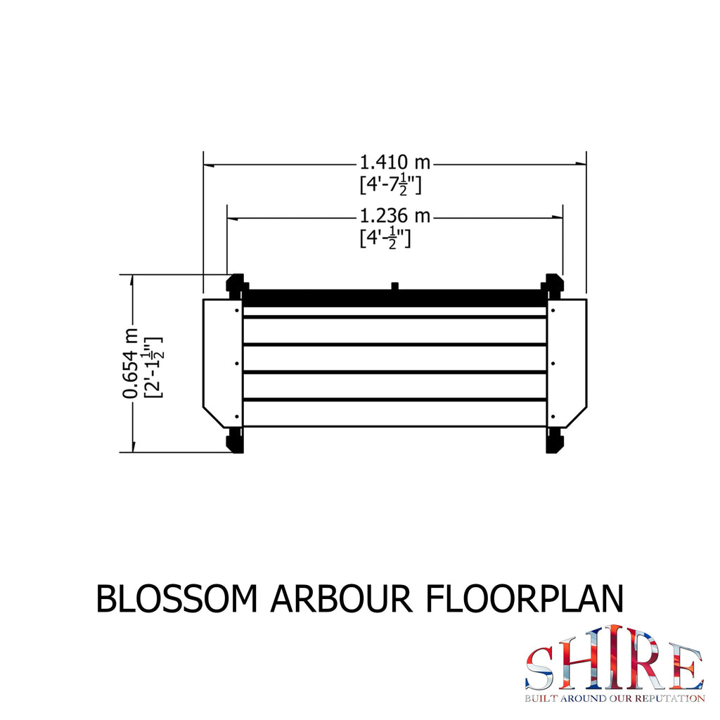 Shire Blossom Pressure Treated Garden Arbour