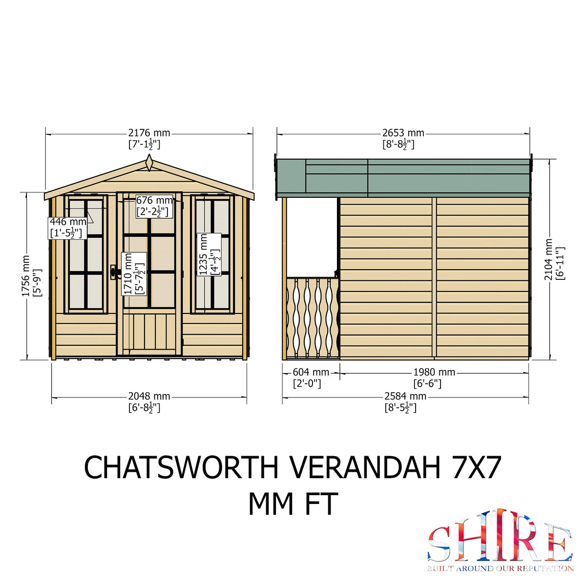 Shire 7x7 Chatsworth Summerhouse & Veranda