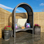 Grange Black Contemporary Pressure Treated Garden Arbour