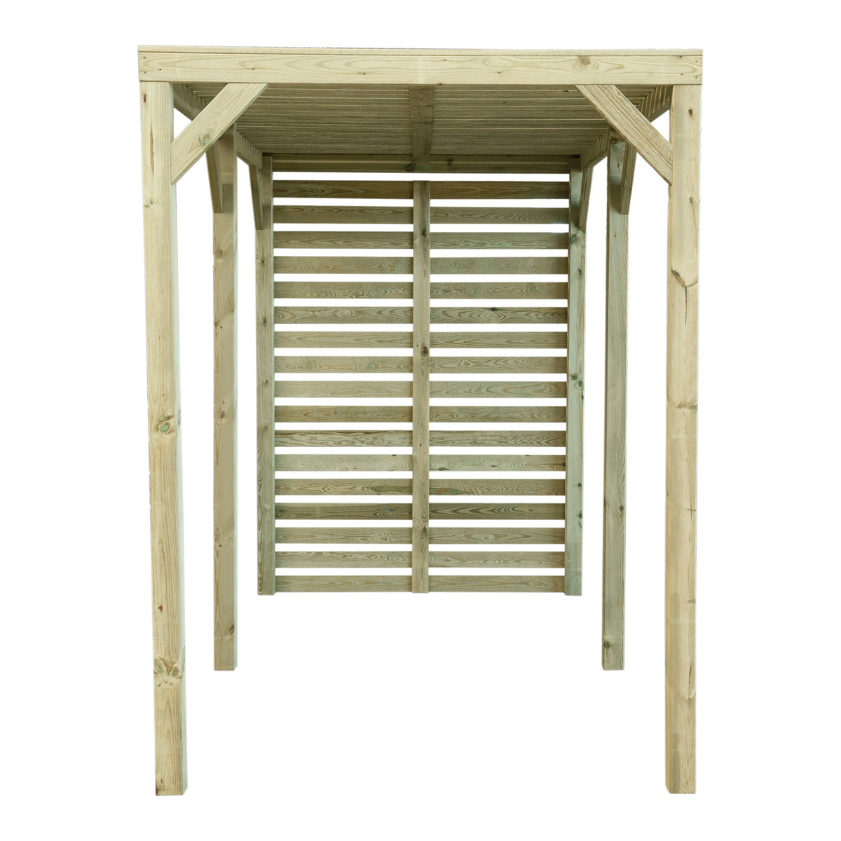 Grange Contemporary Urban Pergola with Slatted Back Screen