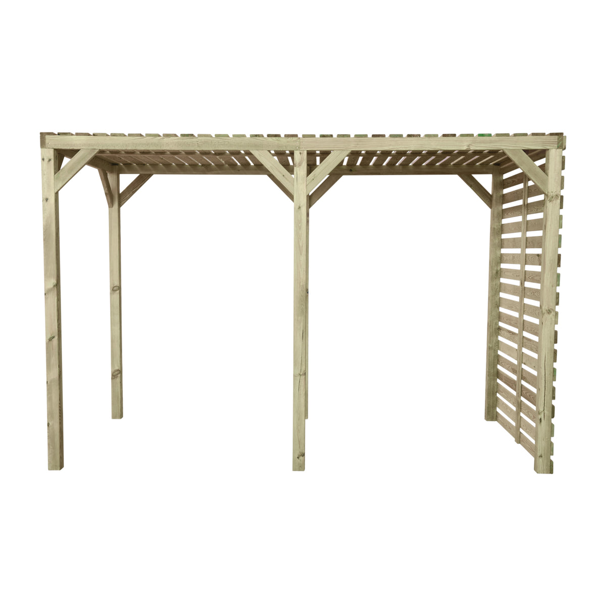 Grange Contemporary Urban Pergola with Slatted Back Screen