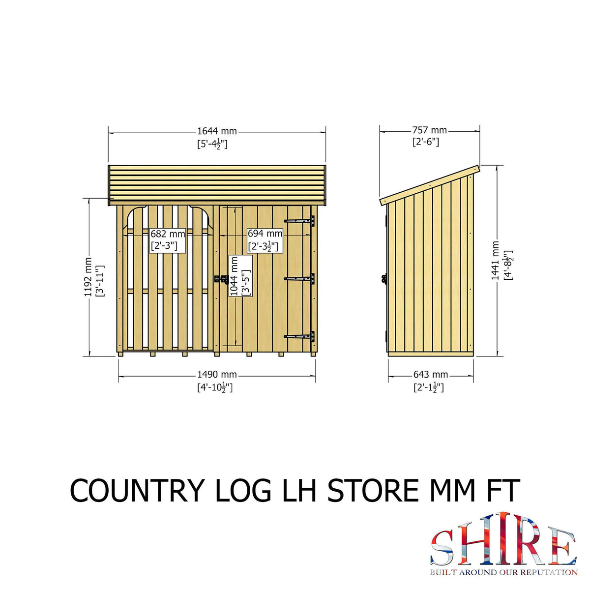 Log Store & Storage Compartment Shire Country