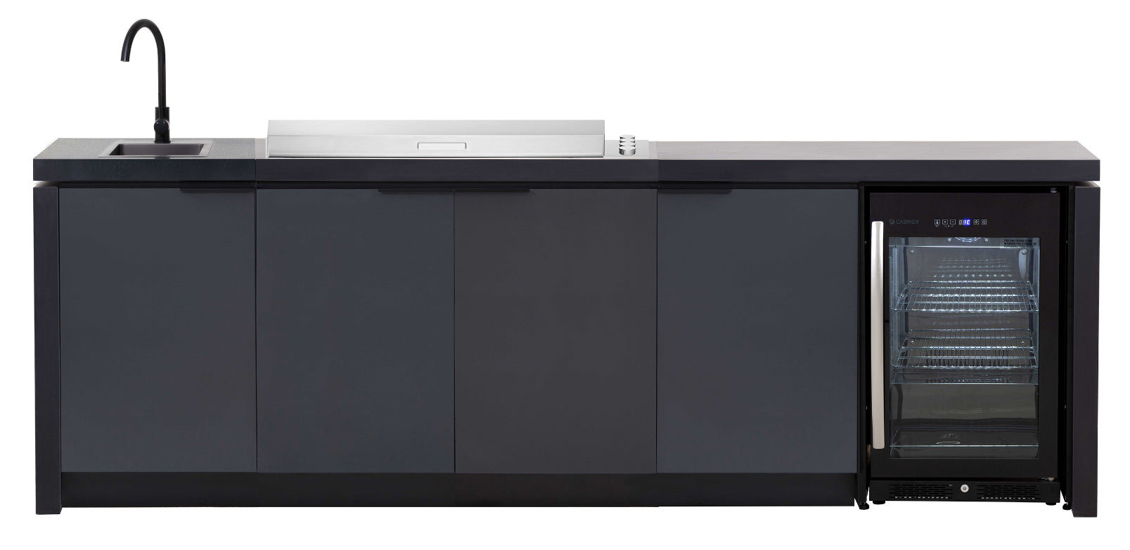 CABINEX Classic Beafeater 5 Burner Gas BBQ Proline Flat Lid