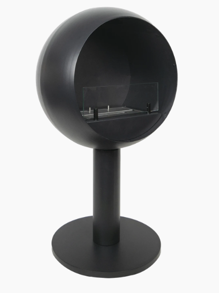ScandiFlames Edmonton - Freestanding Bioethanol Fireplace In Black