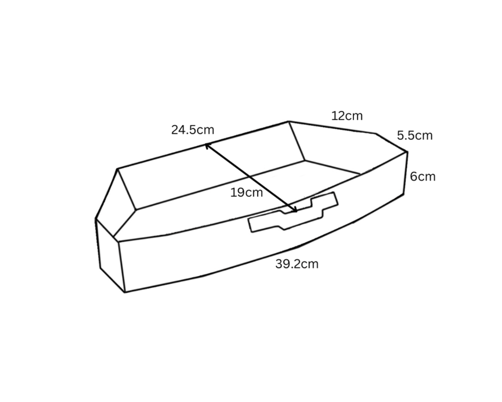 Carron Ash Pan With Handle measurements