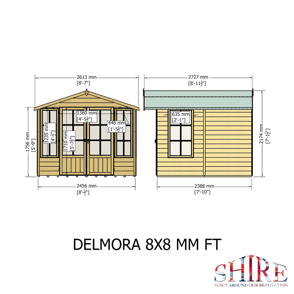 Shire 8x8 Delmora Summerhouse