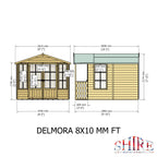 Shire 8x10 Delmora Summerhouse with Veranda