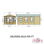 Shire 8x16 Delmora Summerhouse