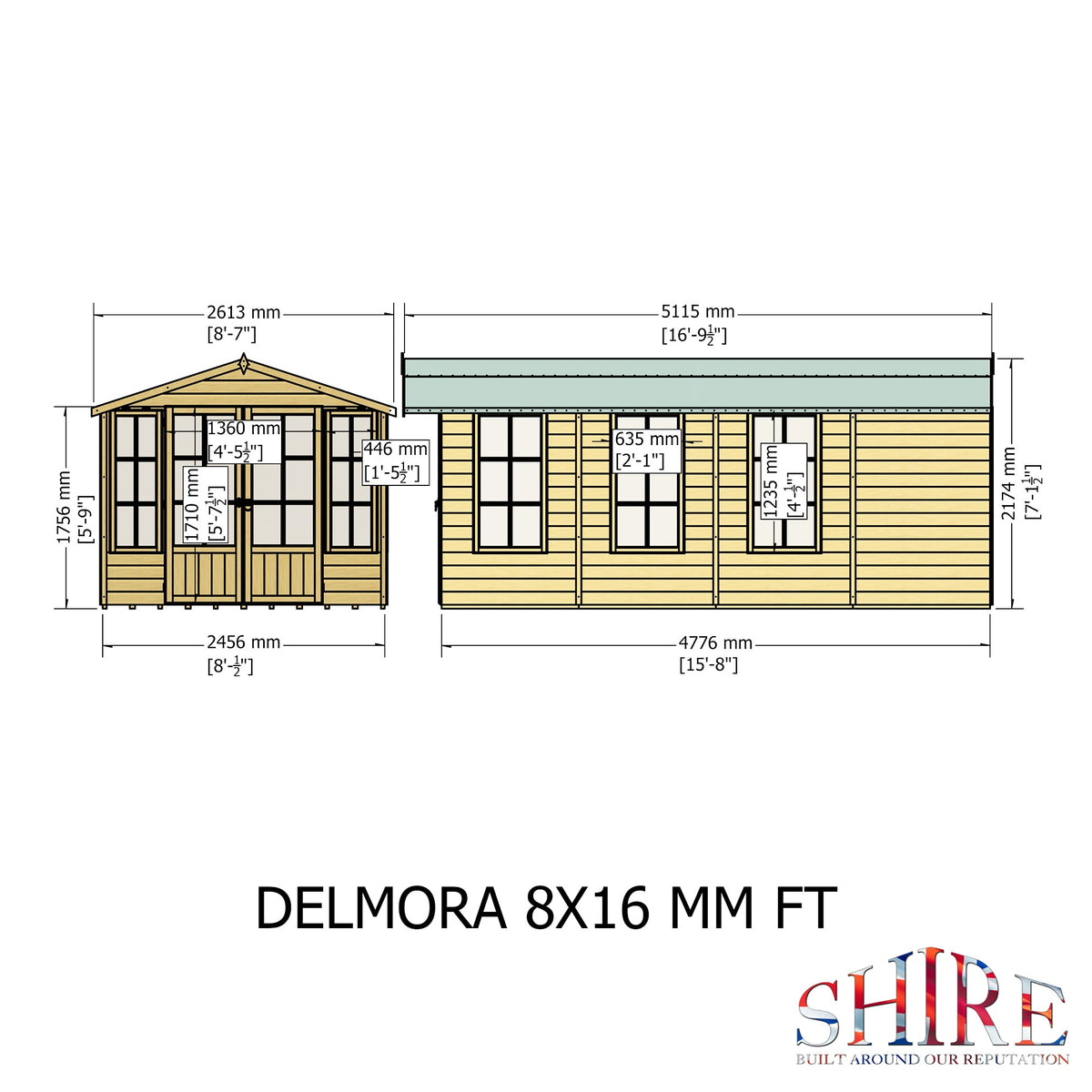 Shire 8x16 Delmora Summerhouse