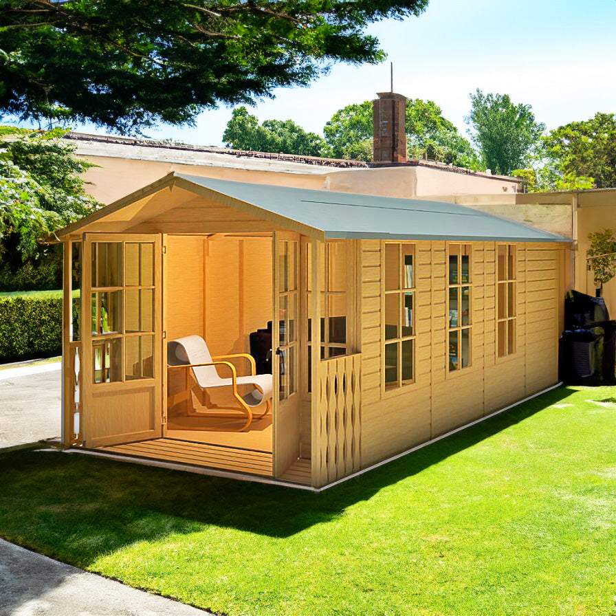 Shire 8x18 Delmora Summerhouse with Veranda
