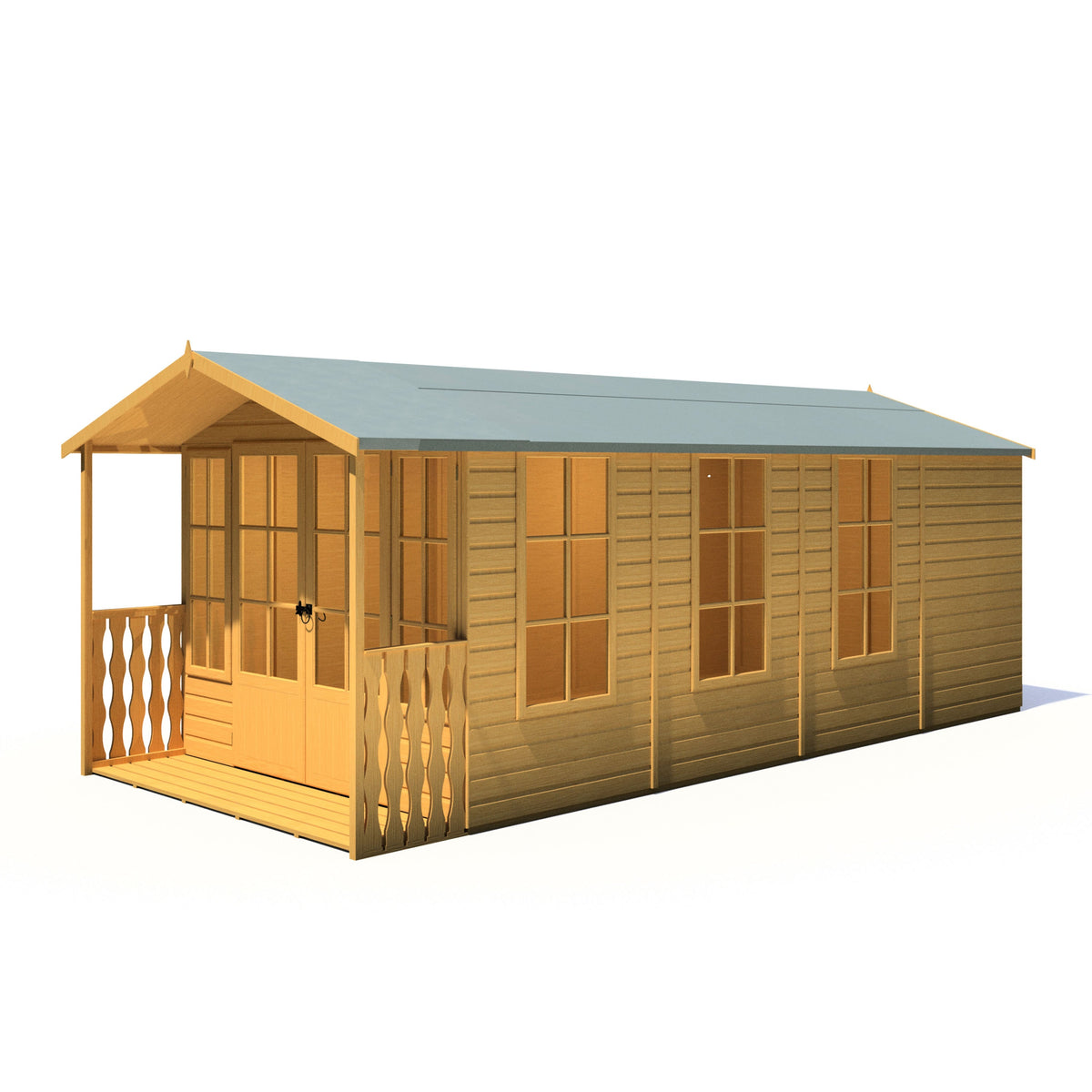 Shire 8x18 Delmora Summerhouse with Veranda