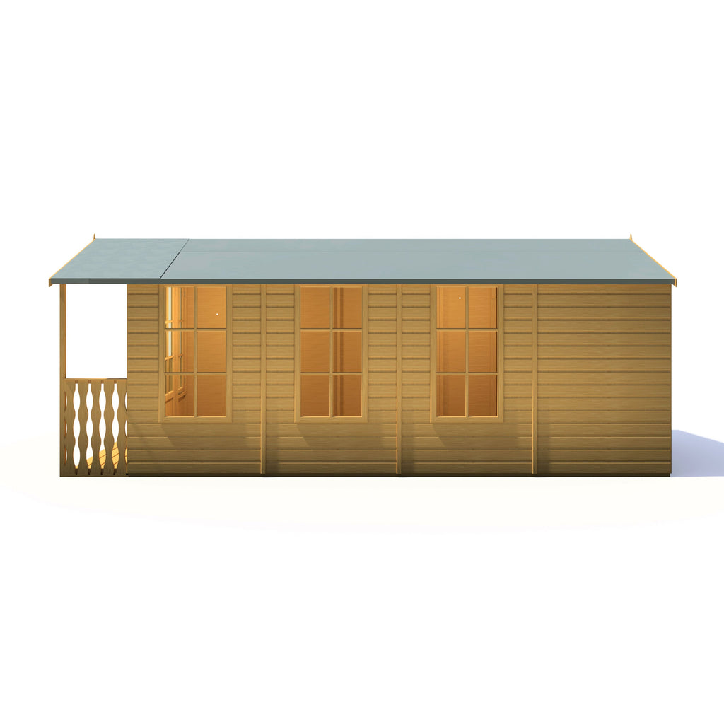 Shire 8x18 Delmora Summerhouse with Veranda