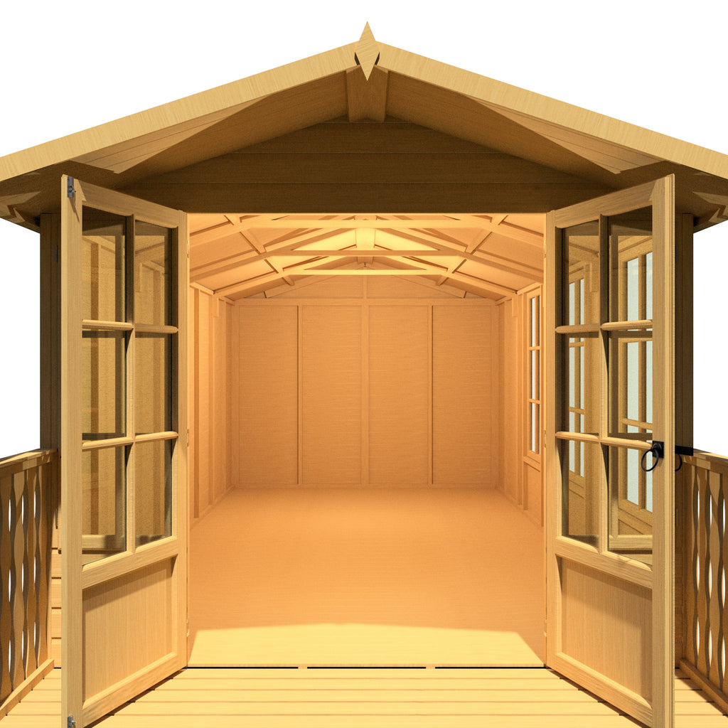 Shire 8x18 Delmora Summerhouse with Veranda