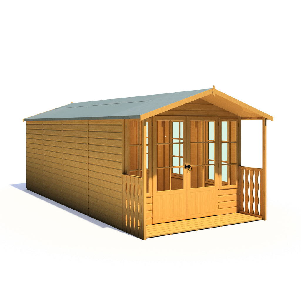 Shire 8x18 Delmora Summerhouse with Veranda