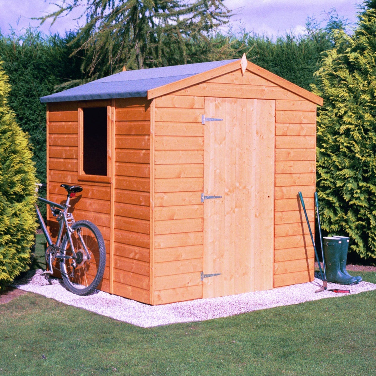6x4 Garden Shed Shire Bute Shiplap Apex with Double Doors