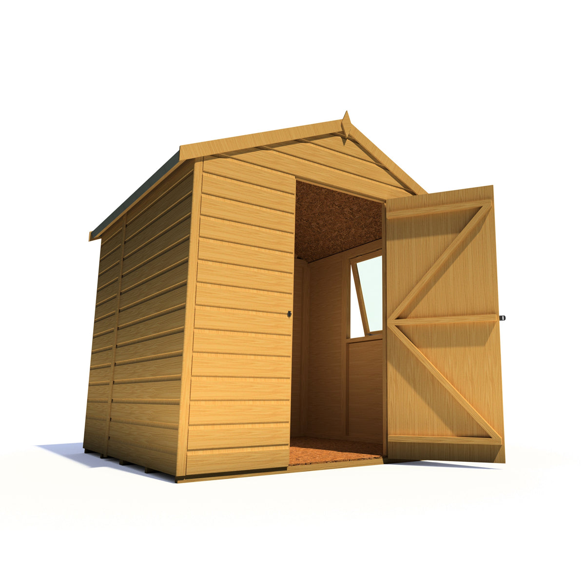 6x4 Garden Shed Shire Bute Shiplap Apex with Double Doors