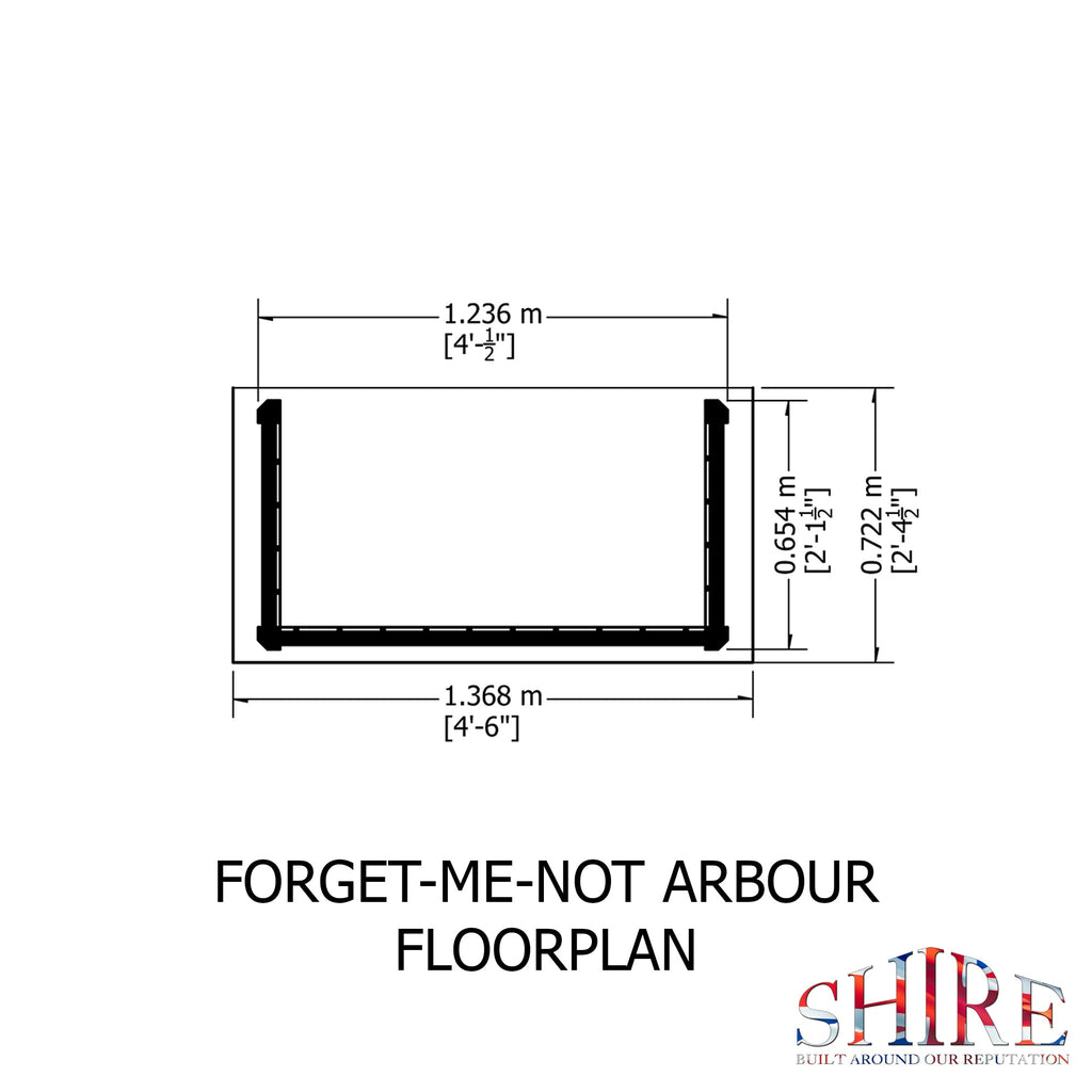 Shire Forget Me Not Pressure Treated Garden Arbour