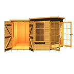 Shire 8x12 Hampton Summerhouse with Side Shed