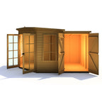Shire 8x12 Hampton Summerhouse with Side Shed