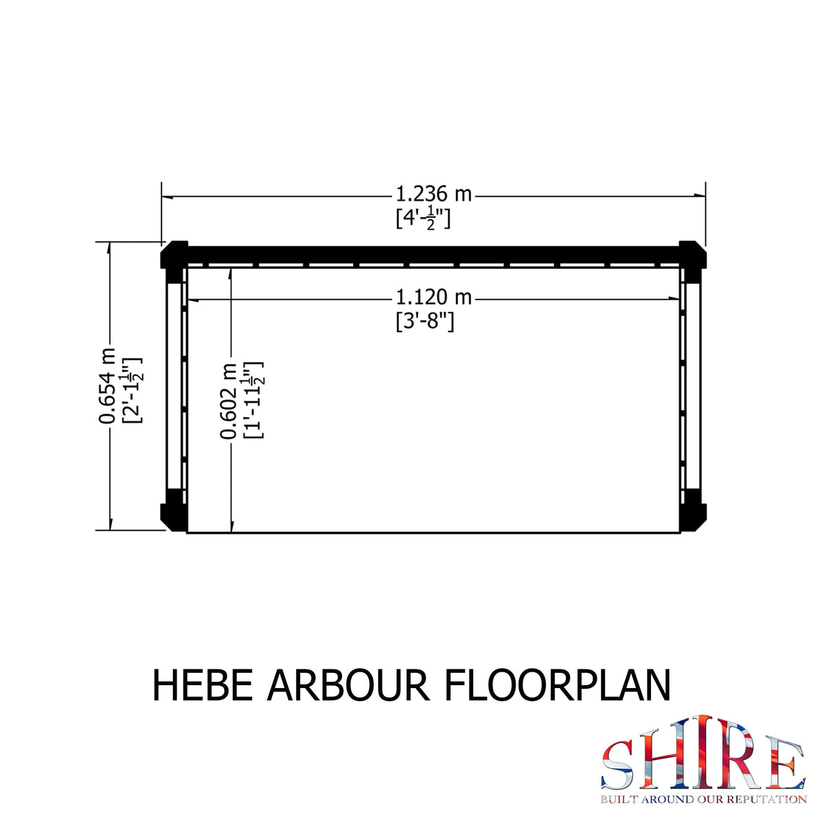 Shire Hebe Pressure Treated Garden Arbour