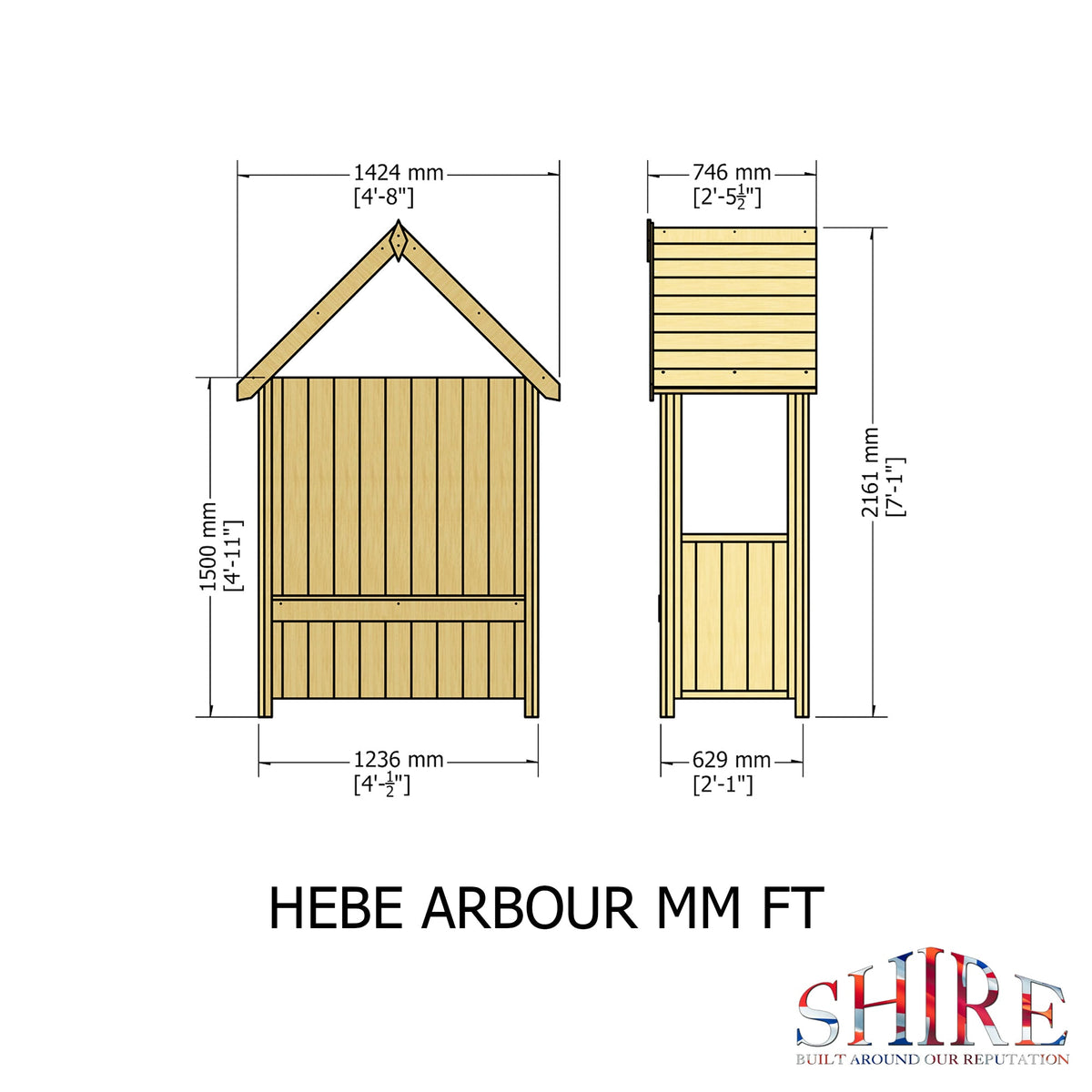 Shire Hebe Pressure Treated Garden Arbour