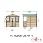 Shire Houghton 7x7 Summerhouse with Verandah
